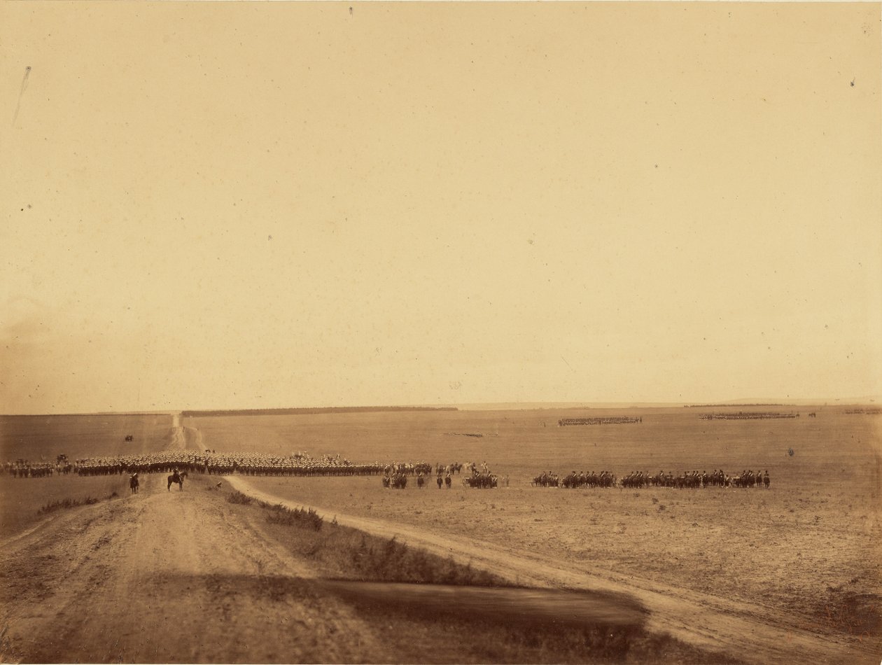 [Cavalerie Manoeuvres, Kamp van Chalons]. door Gustave Le Gray
