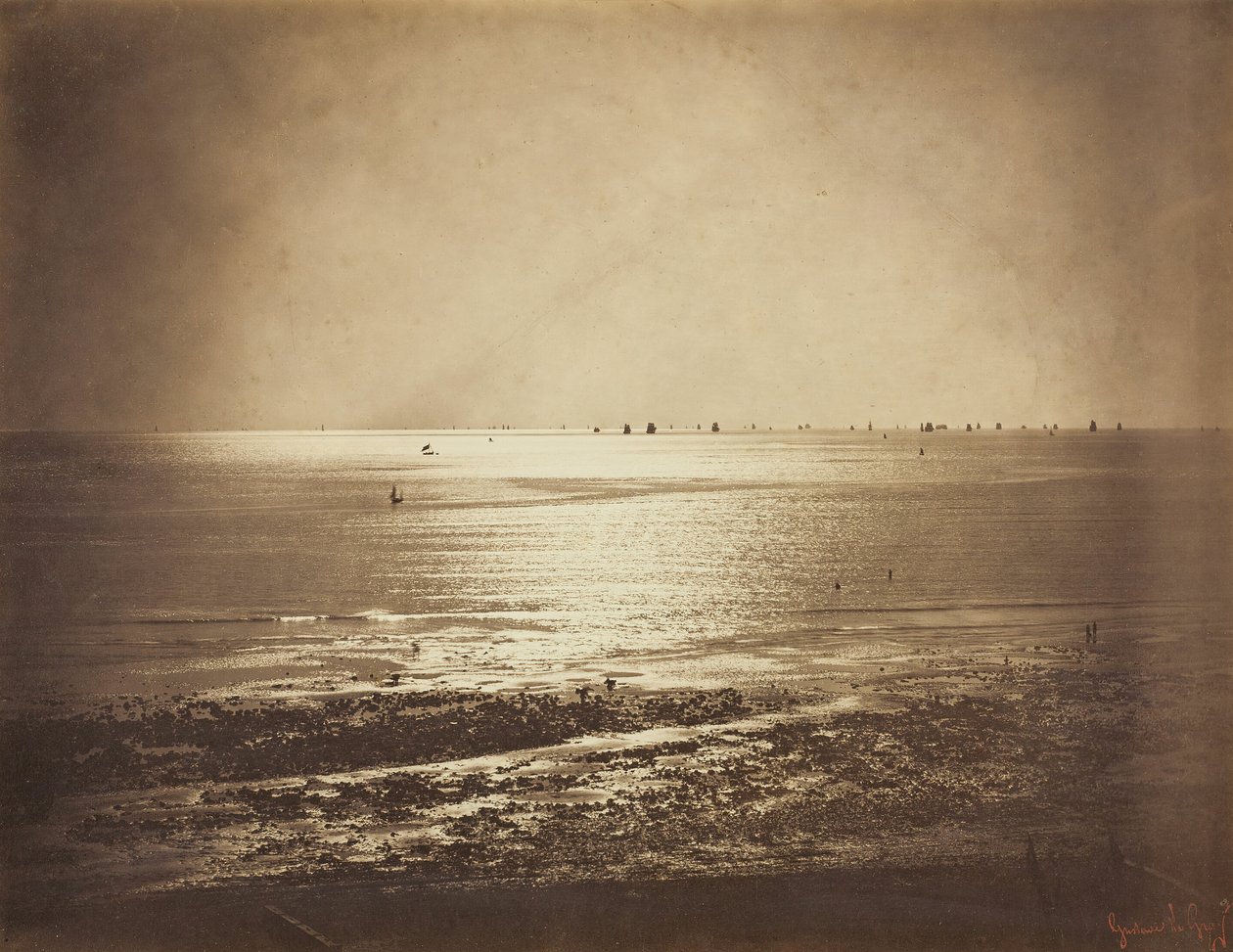 Zeegezicht, Normandië, 1856-57 door Gustave Le Gray