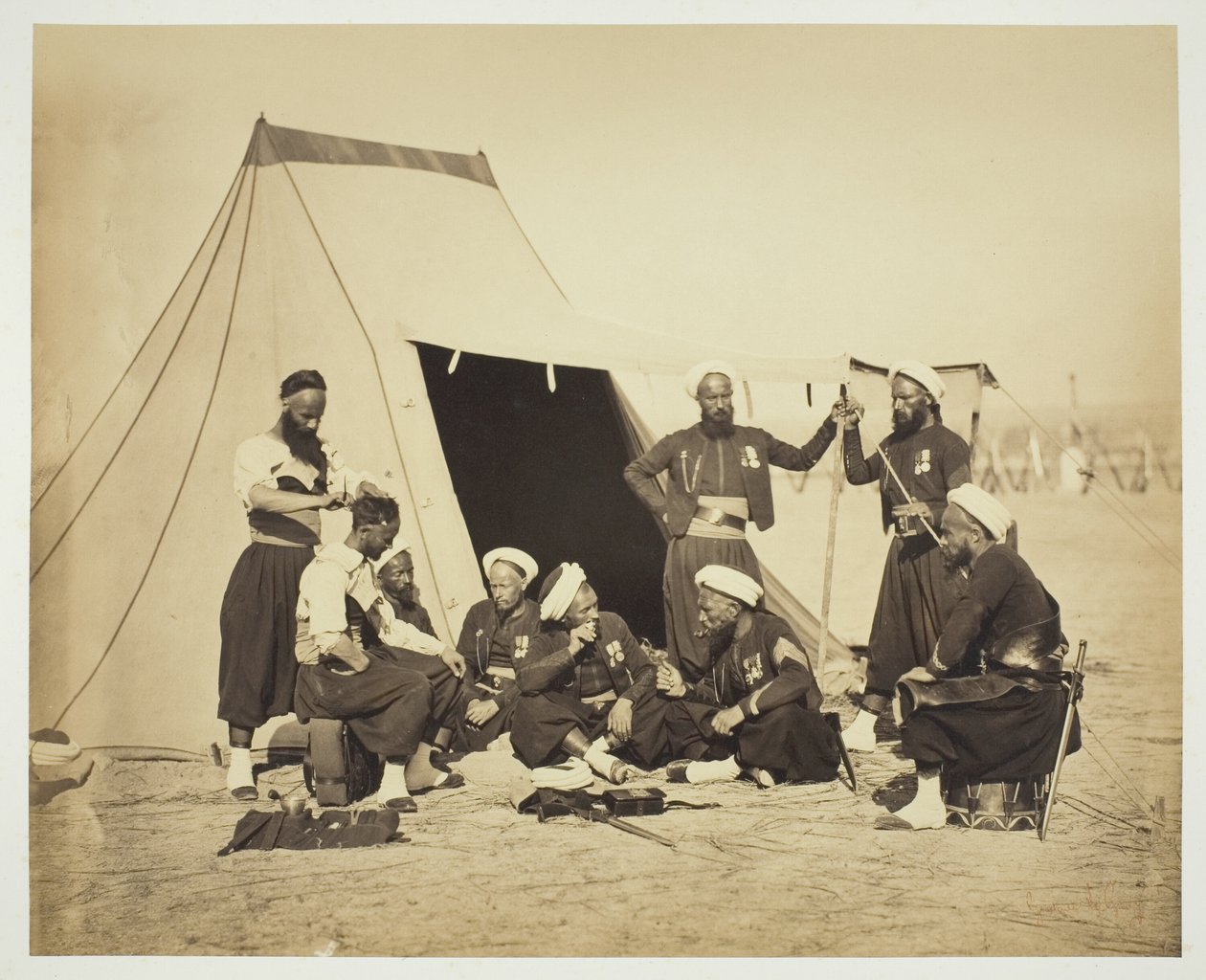 Zonder titel (Zouaven) door Gustave Le Gray