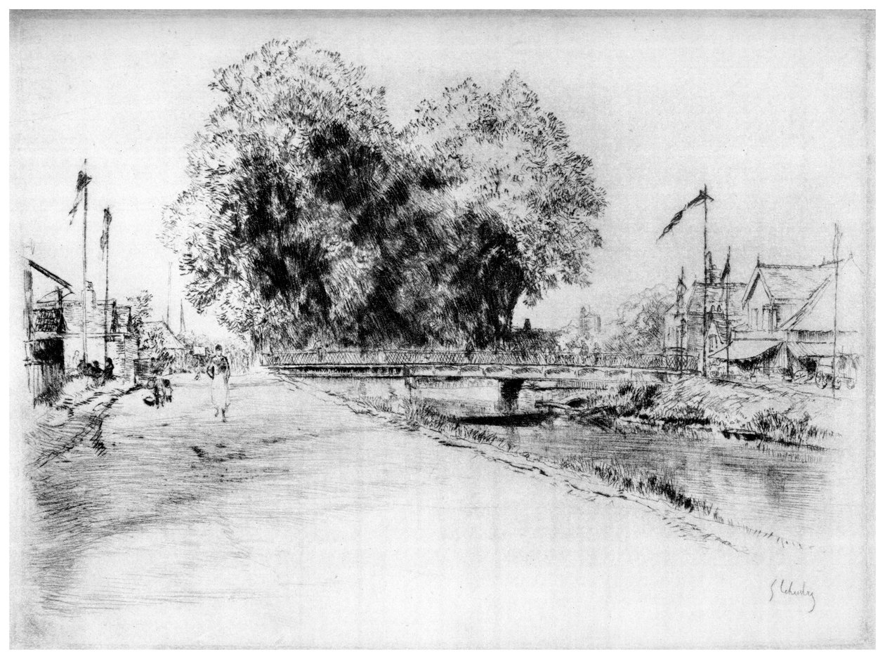 Kanaal in Troyes, ca. 1880-1930, 1924 door Gustave Leheutre