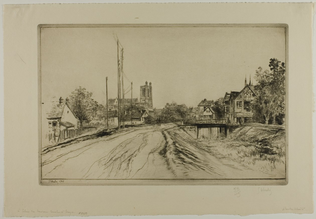 Sluis van het Nieuwe Kanaal, Troyes door Gustave Leheutre
