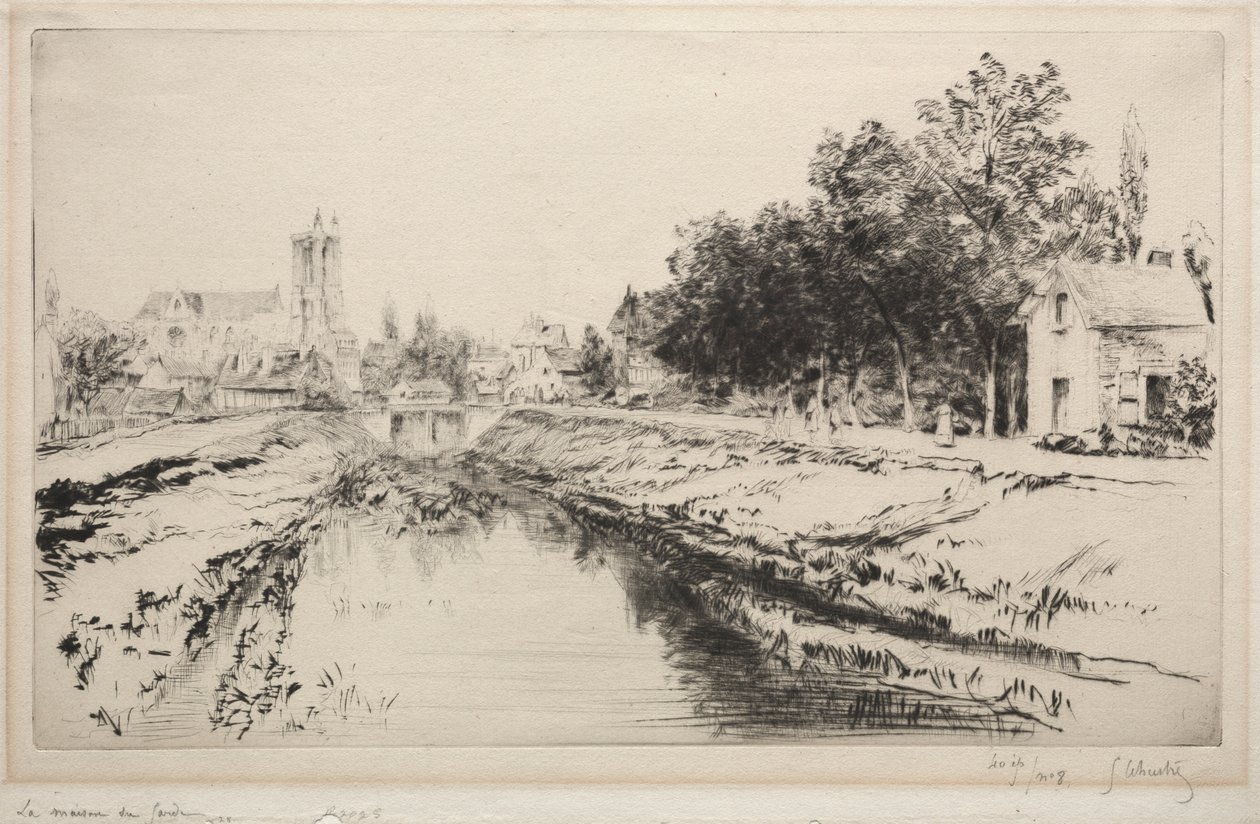 Het wachthuis, Troyes door Gustave Leheutre