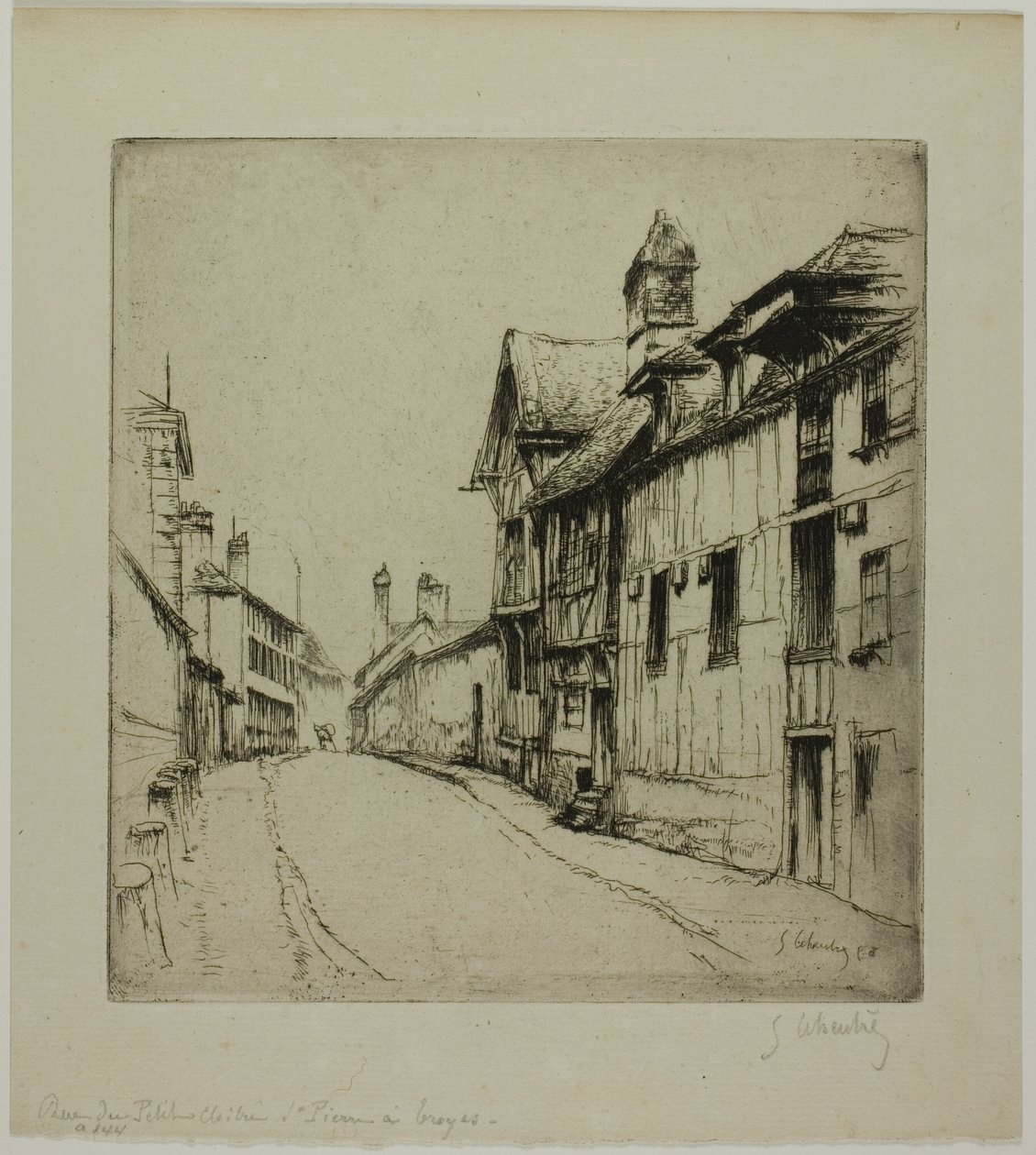 De Kleine Kloosterstraat, Troyes door Gustave Leheutre