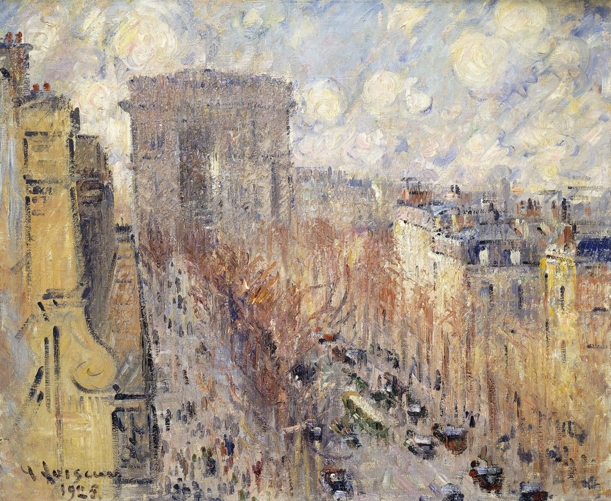 Avenue Friedland, Parijs, 1925 door Gustave Loiseau