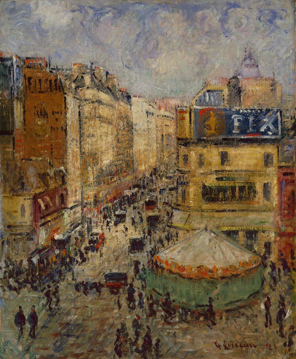 Rue de Clignancourt, Parijs door Gustave Loiseau