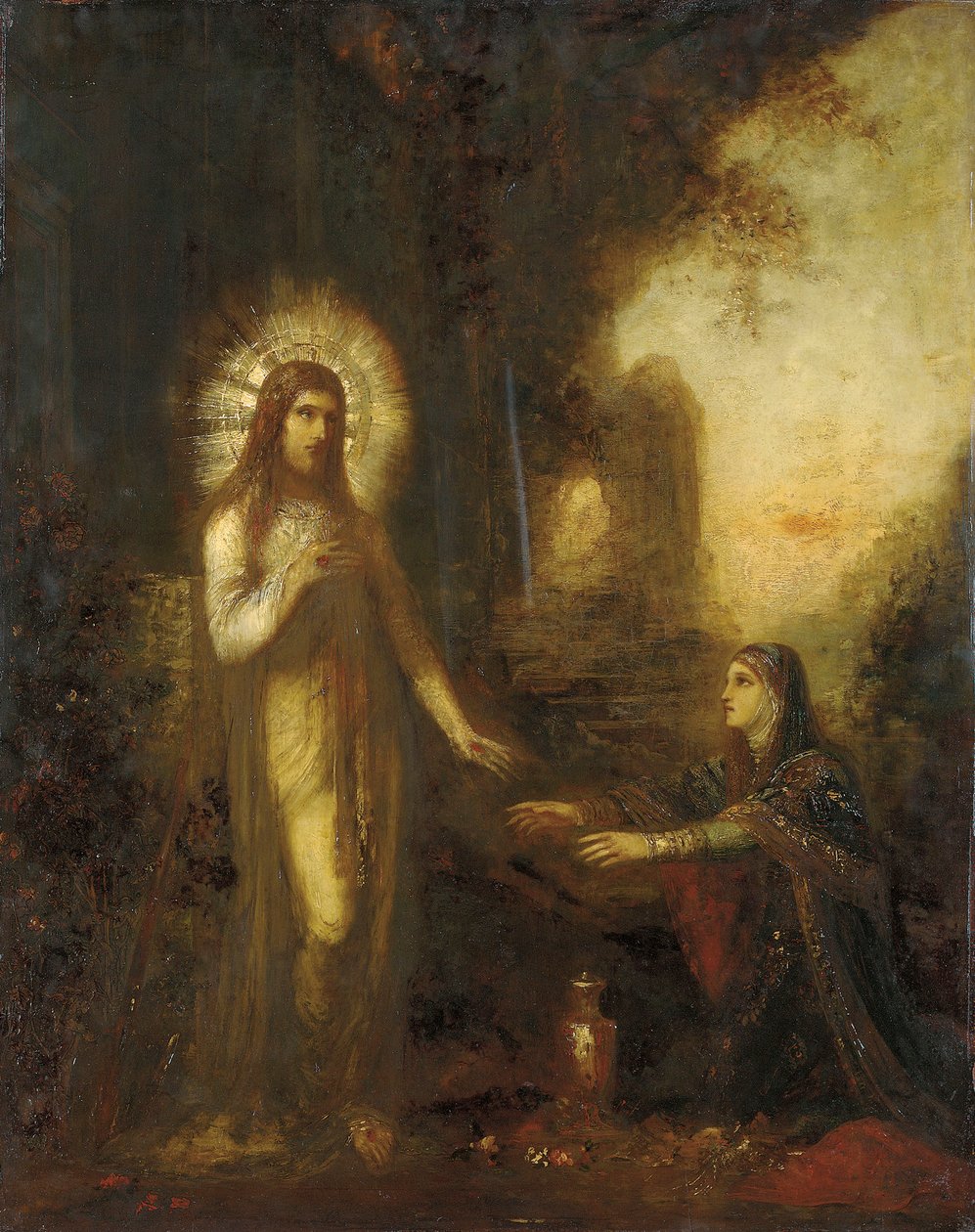 Christus en Maria Magdalena door Gustave Moreau