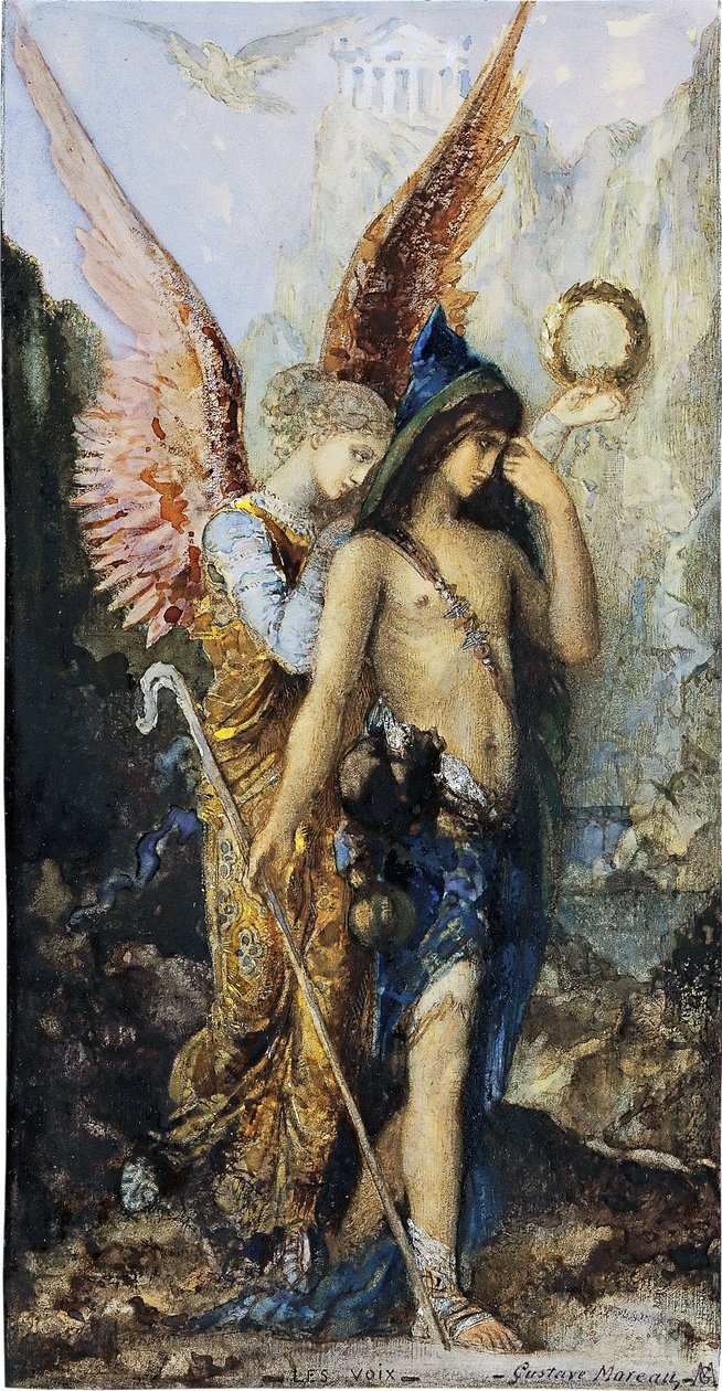 Frans: Les voix De stemmen door Gustave Moreau