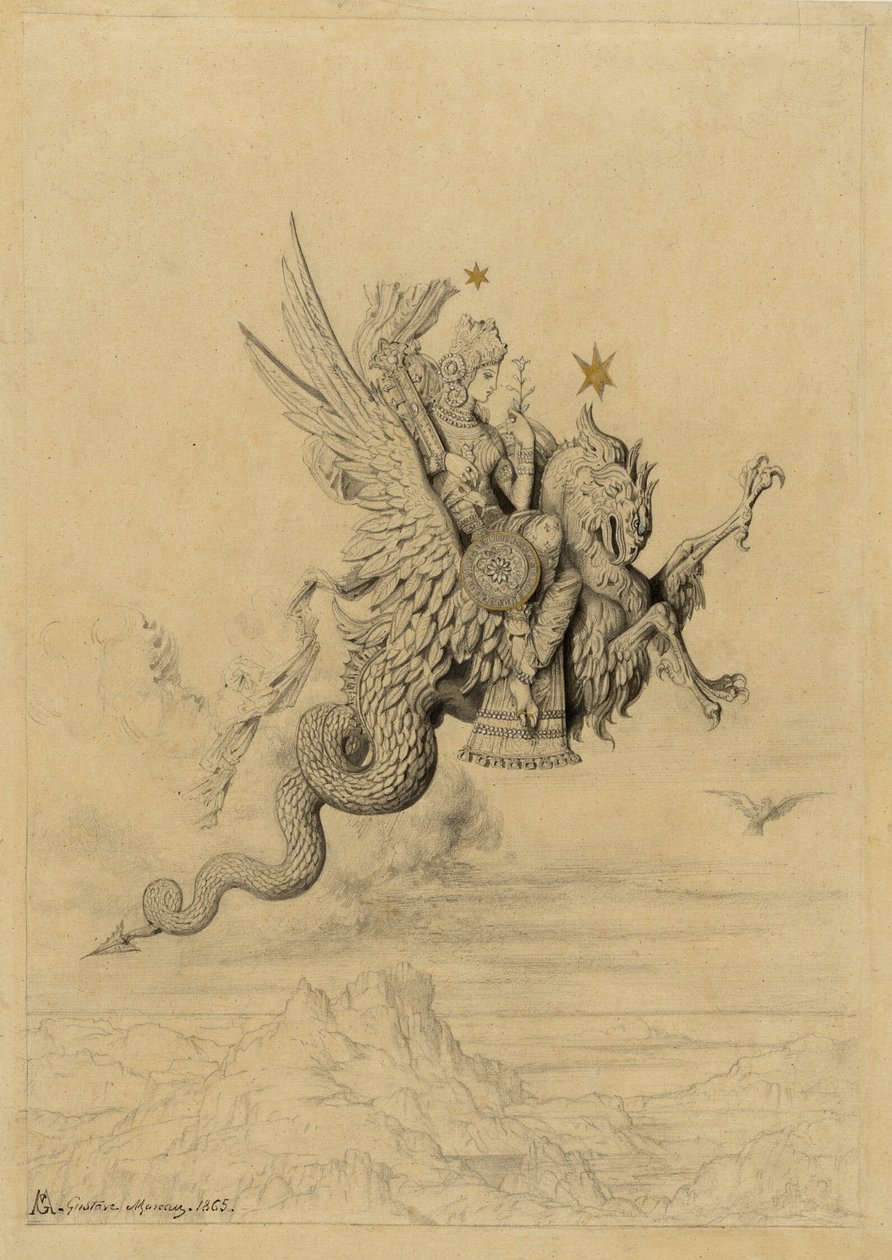 La Peri (Mythologisch Onderwerp) door Gustave Moreau