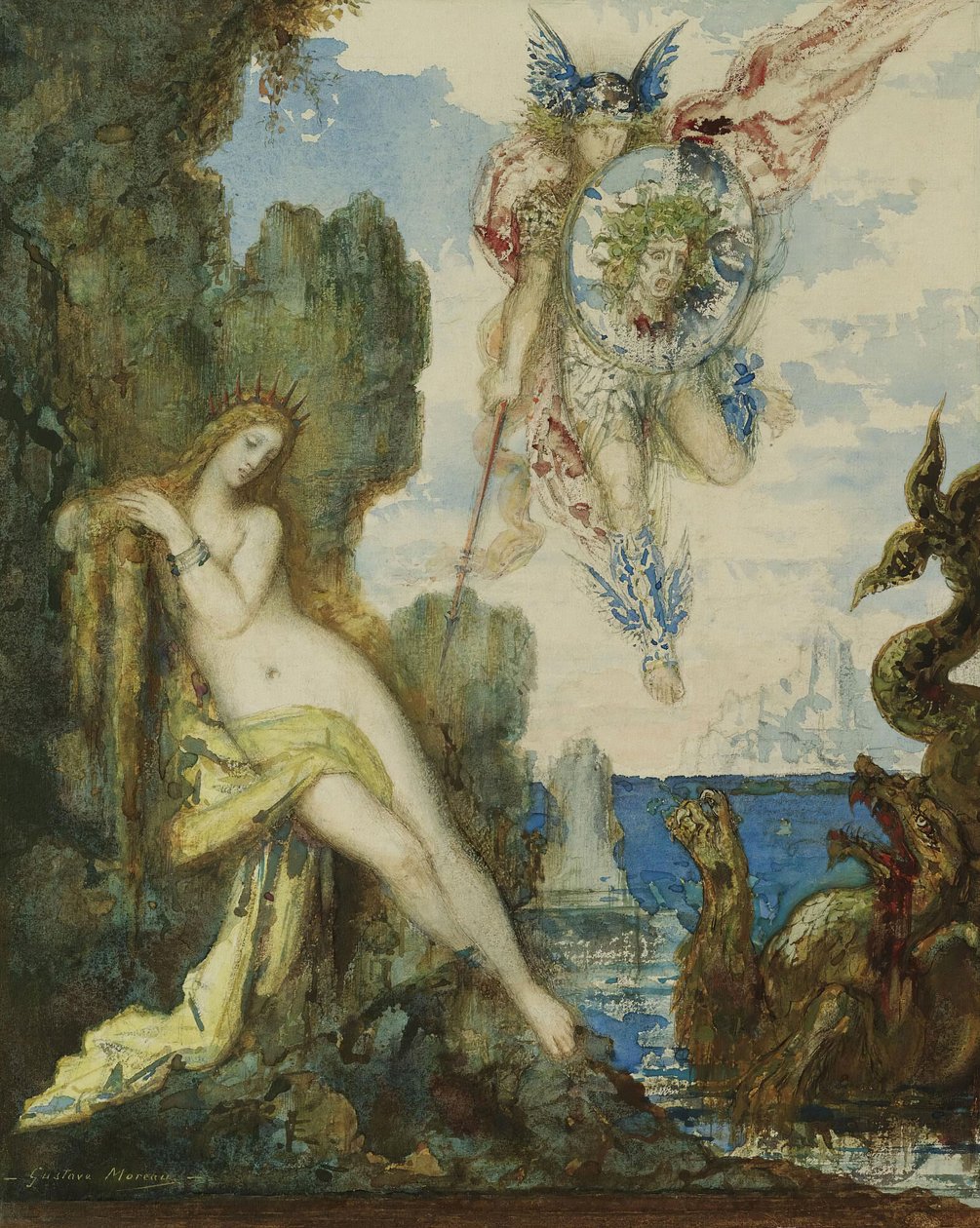 Perseus en Andromeda, 1882 door Gustave Moreau