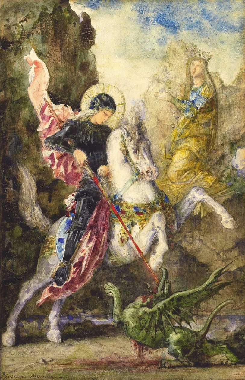 Sint Joris en de Draak door Gustave Moreau
