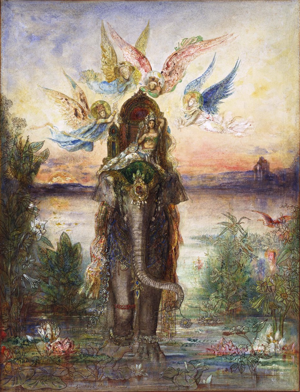 De Heilige Olifant Péri door Gustave Moreau