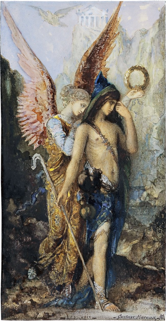 De stemmen, ca. 1880 door Gustave Moreau