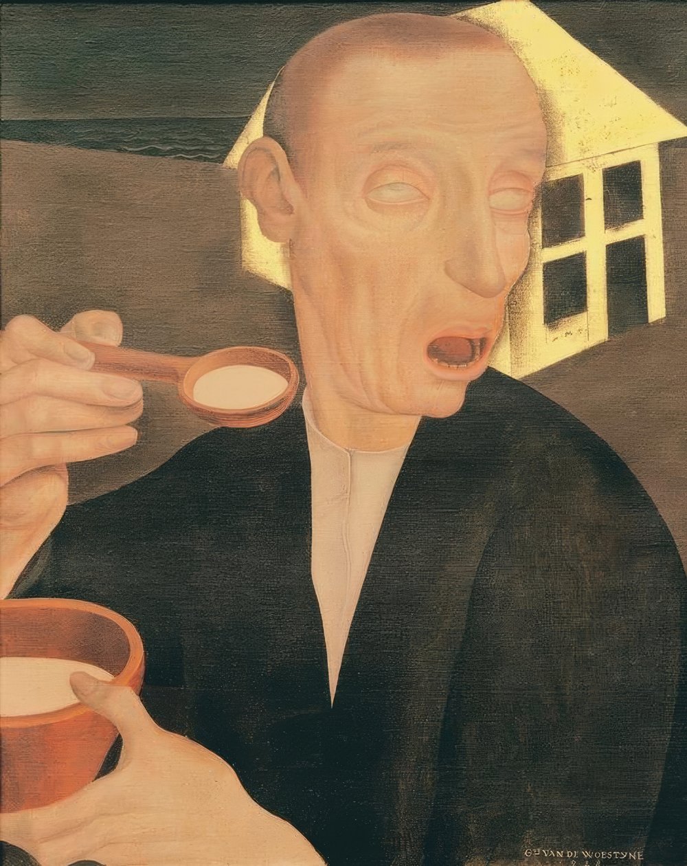 De blinde met de pap door Gustave Van de Woestyne