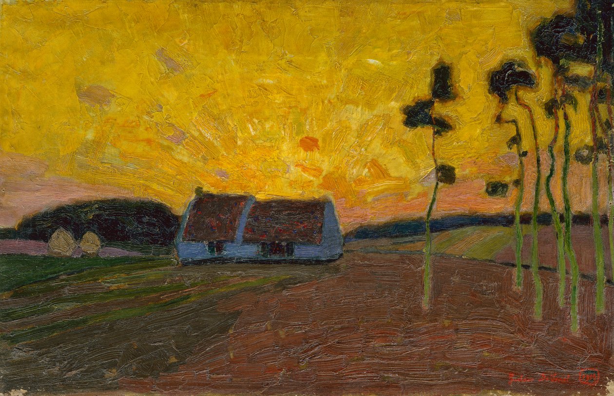 Landschap in Sint-Martens-Latem door Gustave de Smet