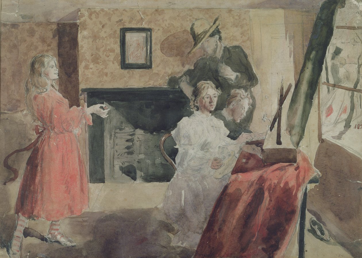 Portretgroep, 1897-98 door Gwen John