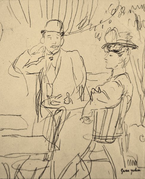 Koppel in een Café door Gwen John