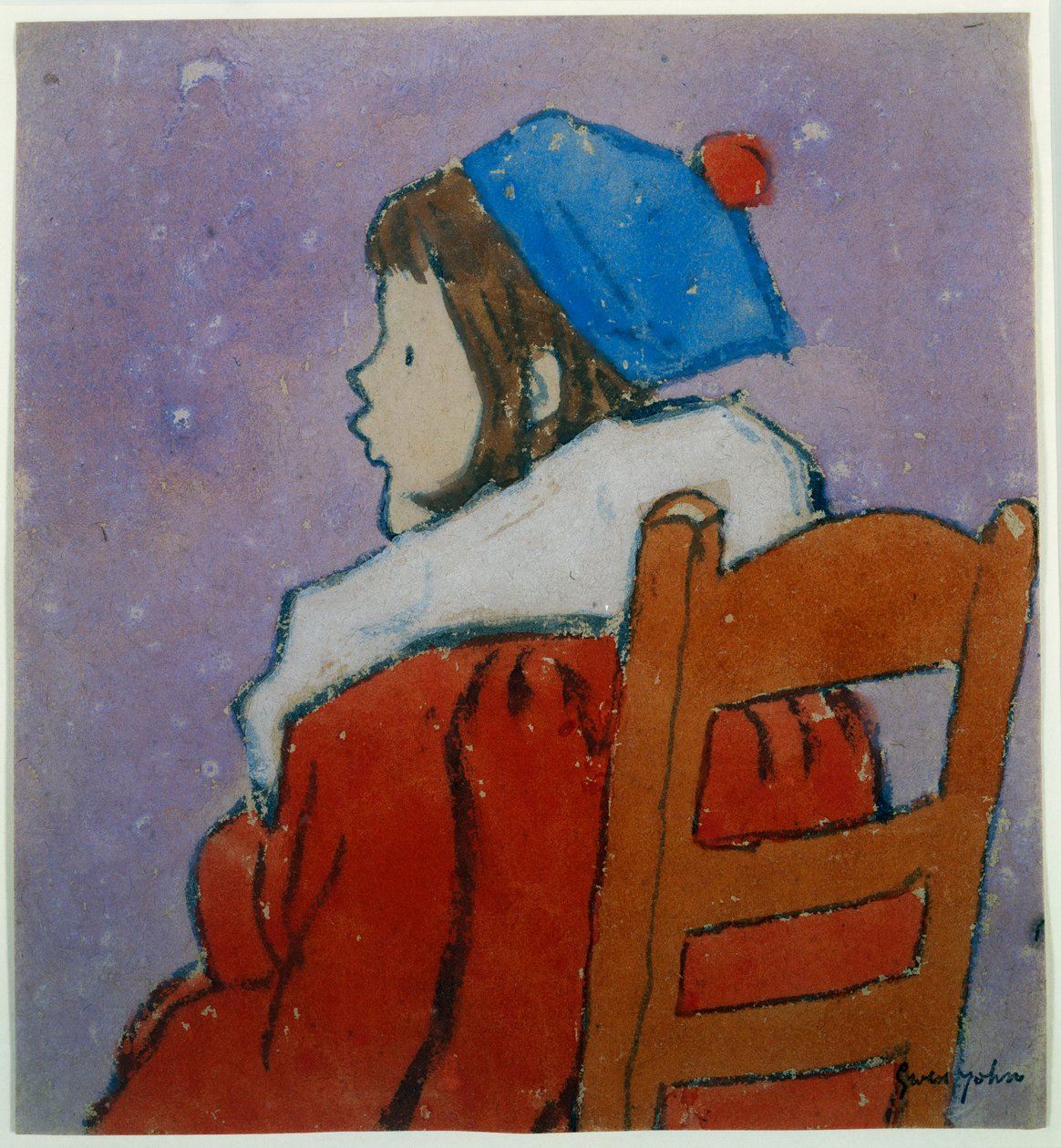 Klein profiel, ca. 1920 door Gwen John
