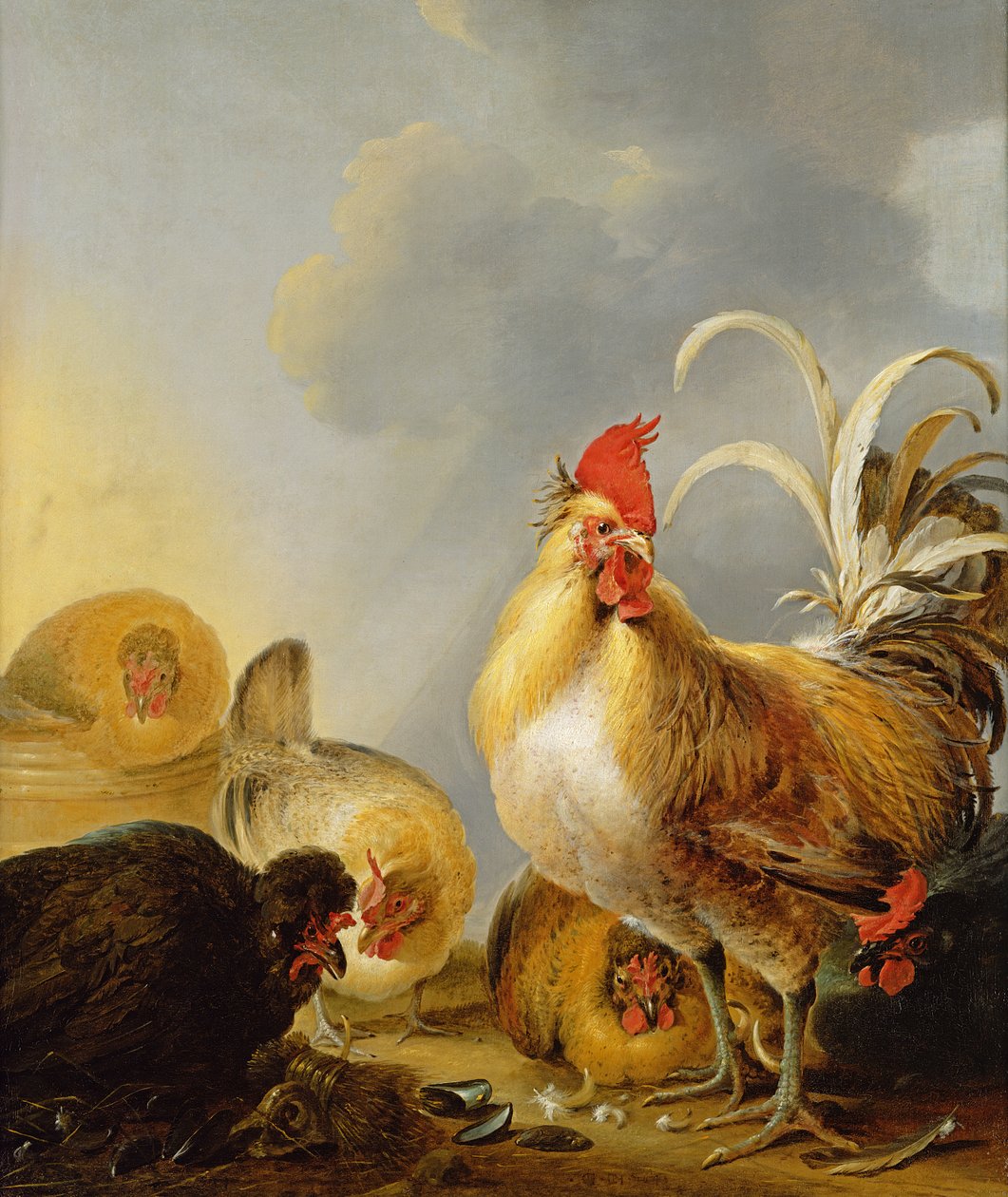 Een Groep Boerderijdieren door Gysbert Hondecoeter