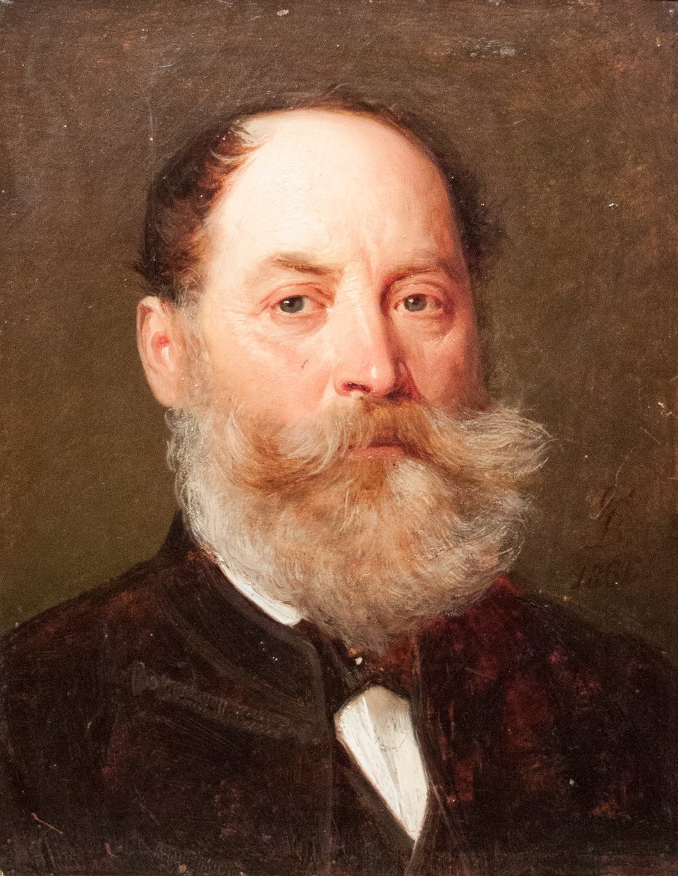 Portret van Vilmos Benczur, vader van de kunstenaar door Gyula Benczúr