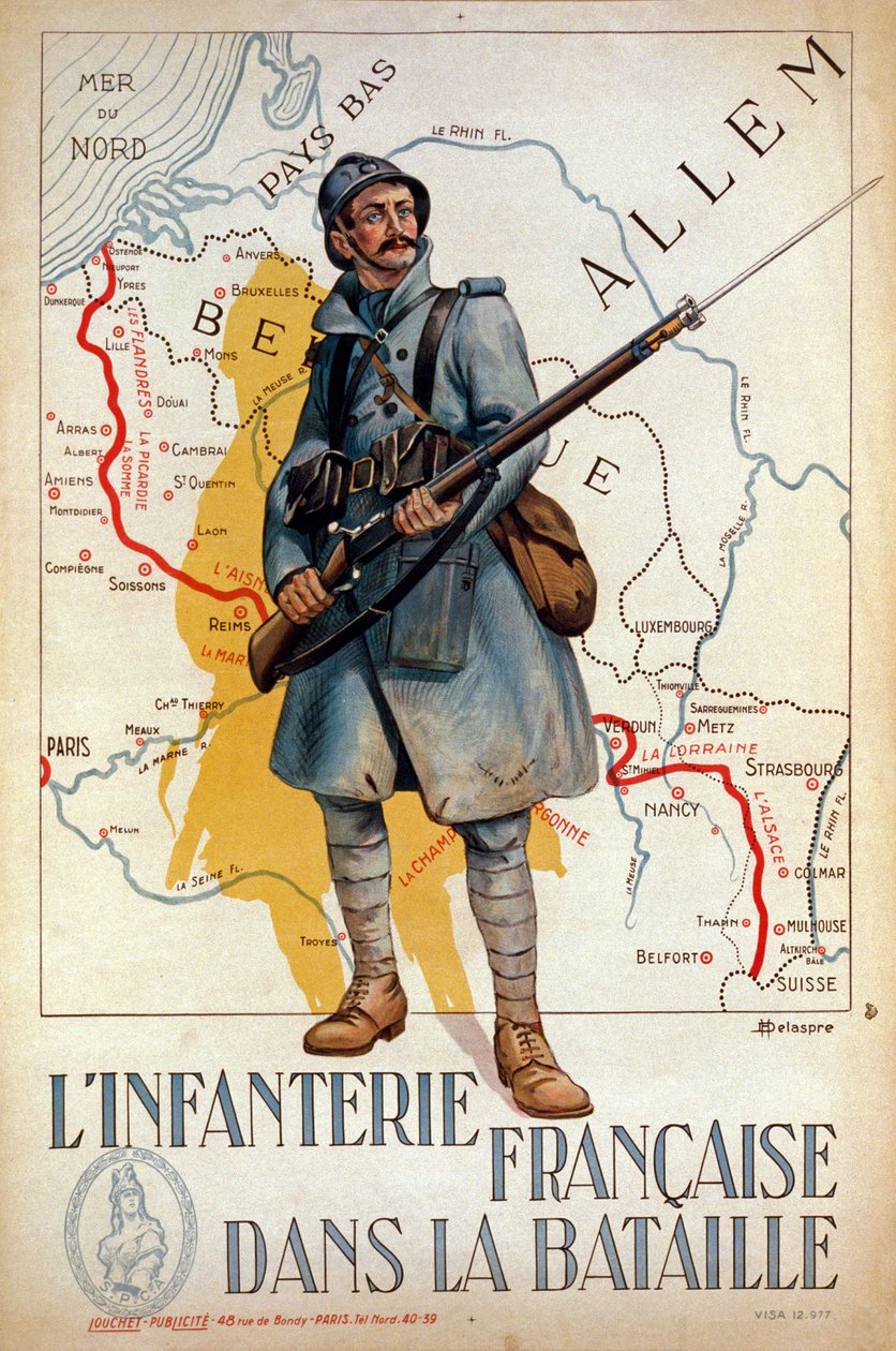 De Franse infanterie in de strijd, 1917 door H. Delaspre