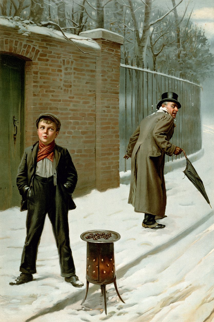 De Sneeuwbal - Schuldig of Niet Schuldig, uit de Pears Annual, Kerstmis, 1906 door H. Pittard