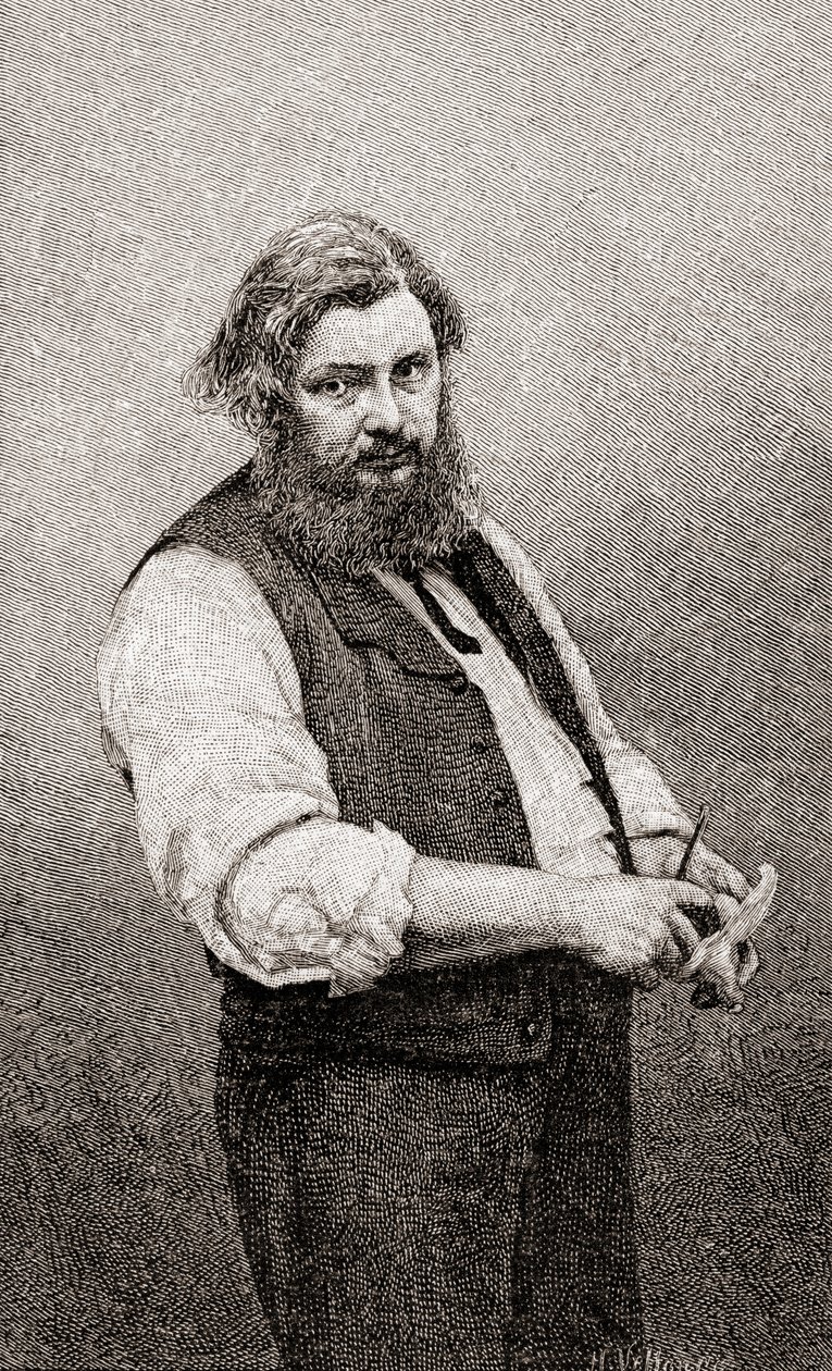 Jean Désiré Gustave Courbet, uit The Century Illustrated Monthly Magazine, gepubliceerd 1884 door H. Velten
