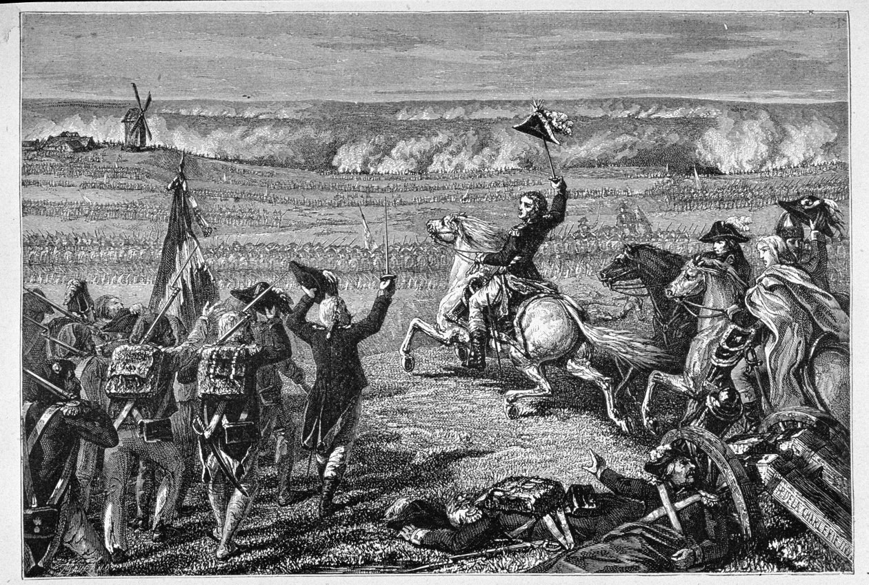 De Slag bij Valmy, 20 september 1792, gegraveerd door Charles Maurand door H. de la Charlerie