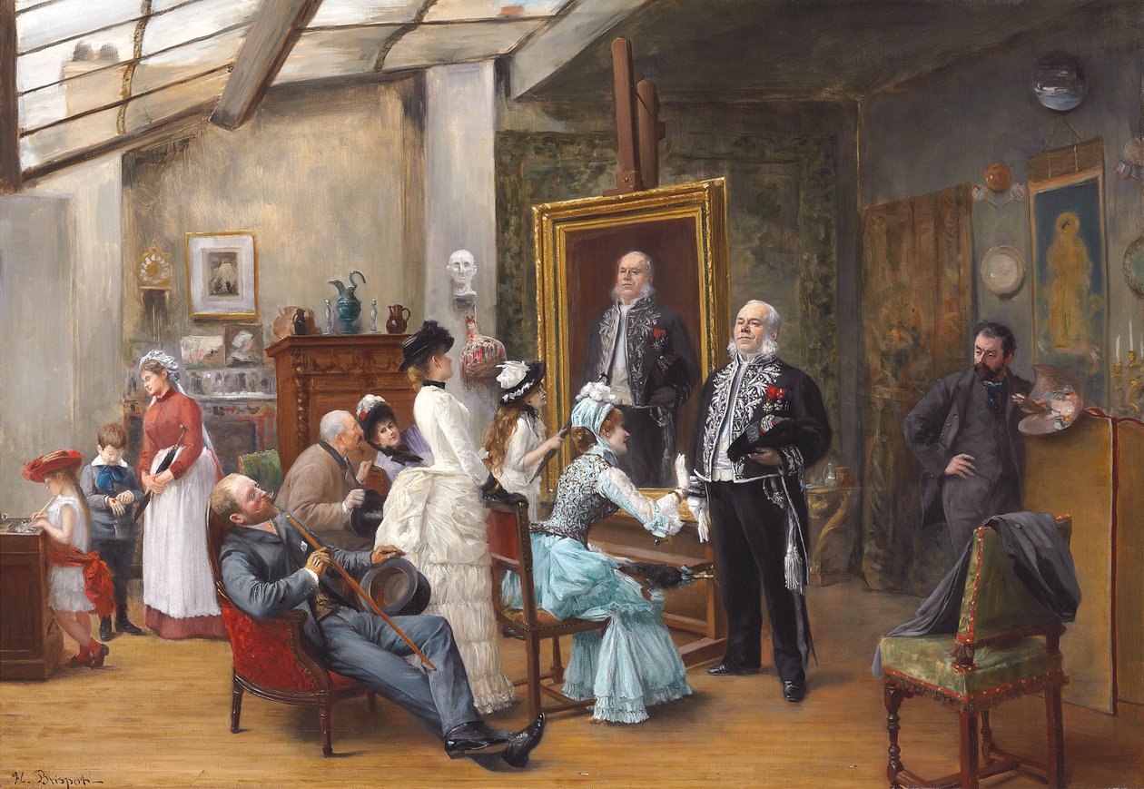 In het Atelier van de Kunstenaar door H. Brispot