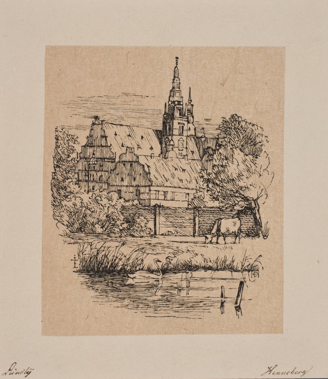 Kasteel Frederiksborg door H. C. Henneberg