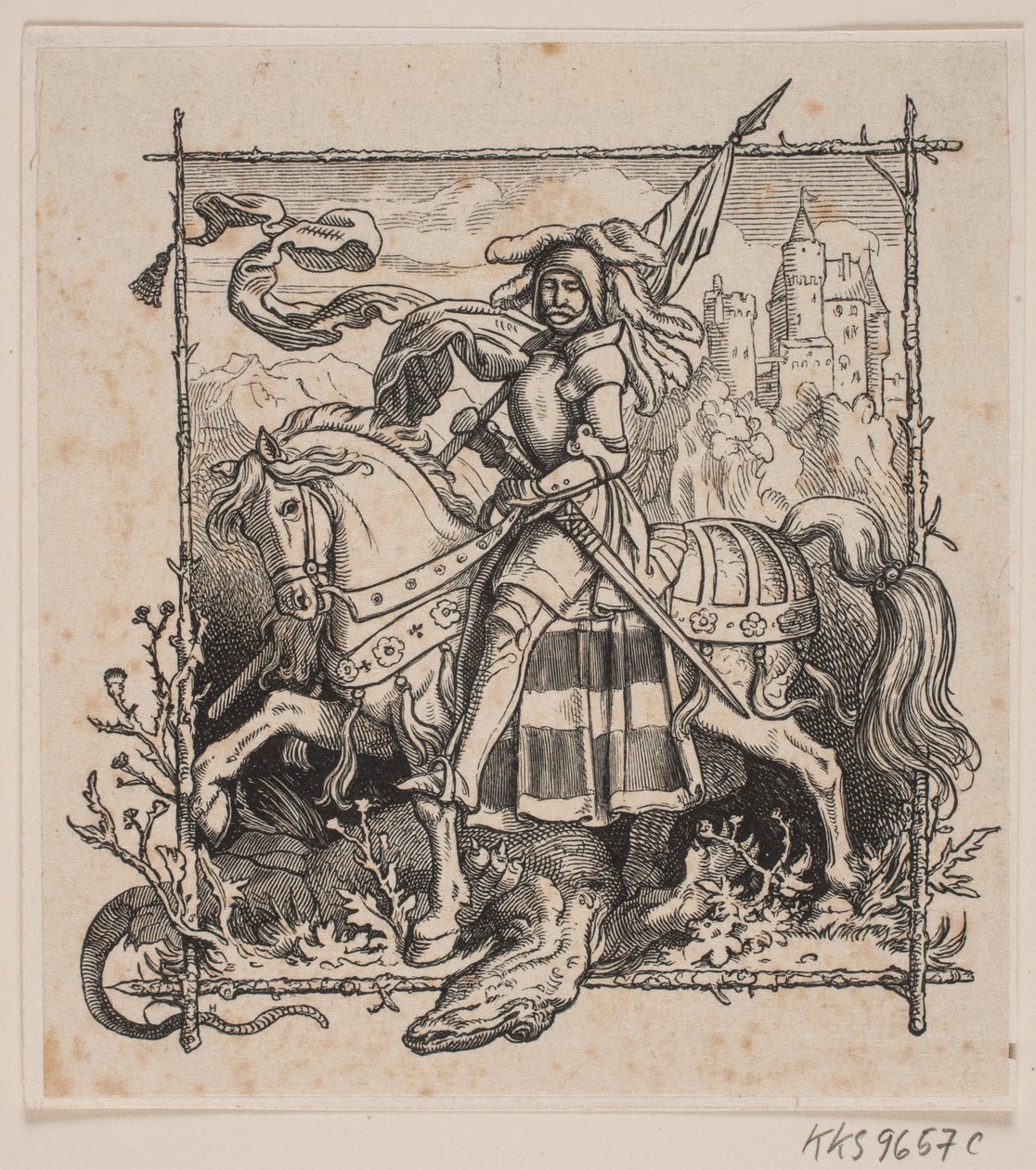 St. Joris en de draak door H. C. Henneberg