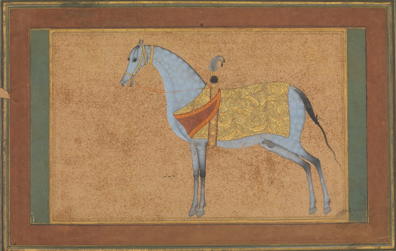 Een hengst, ca. 1601-6 door Habiballah of Sava