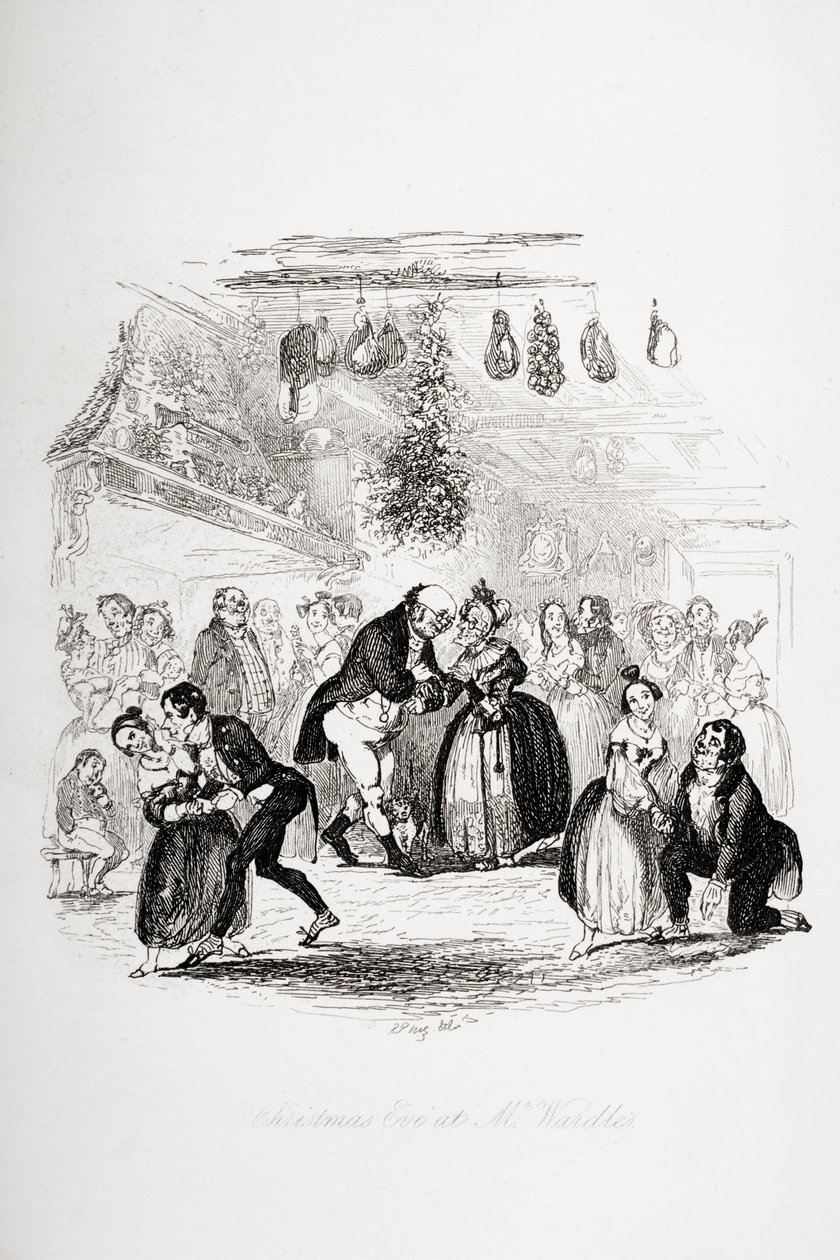 Kerstavond bij Mr. Wardle, illustratie uit 