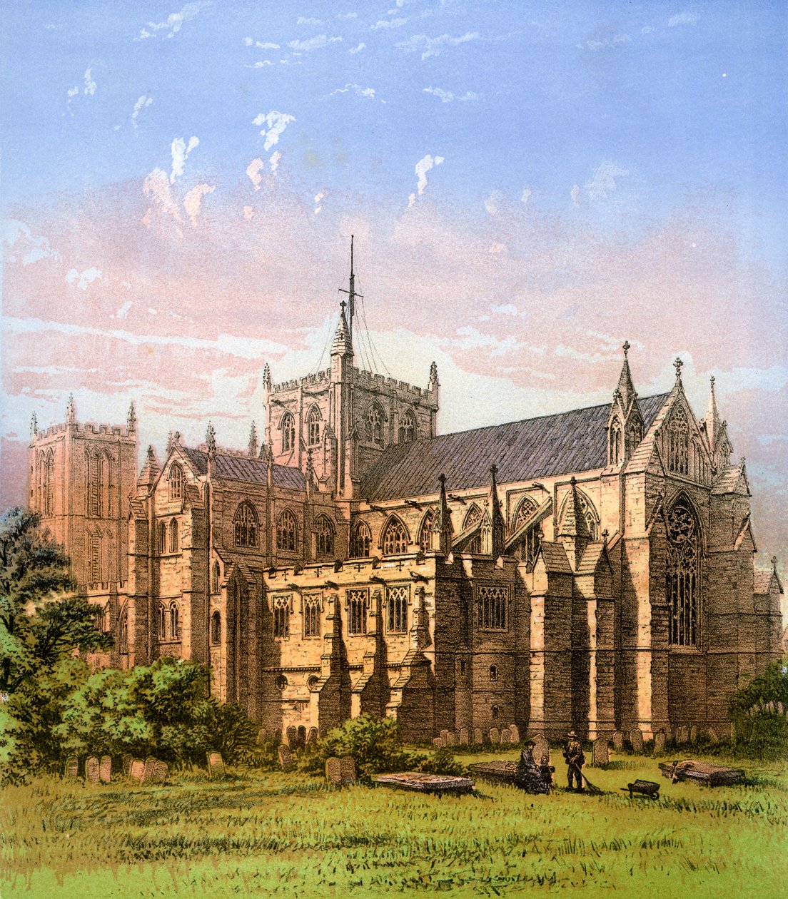Ripon Cathedral, Yorkshire, ca. 1870 door Hanhart