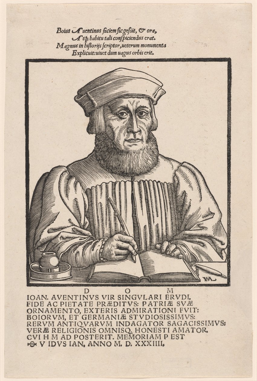 Johann Aventinus (Johann Turmair) door Hanns Lautensack