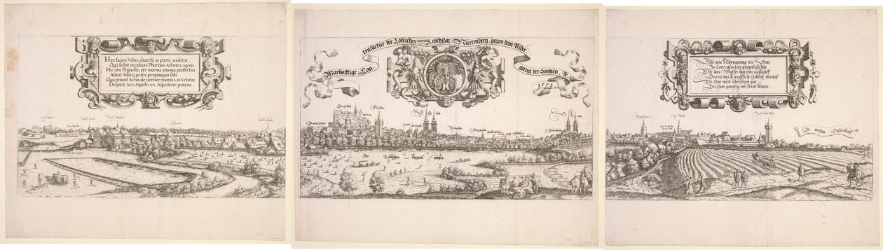 Panoramisch Uitzicht op Neurenberg door Hanns Lautensack