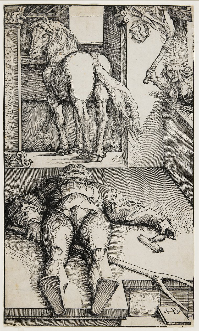 Betoverde bruidegom, c. 1544 door Hans Baldung Grien