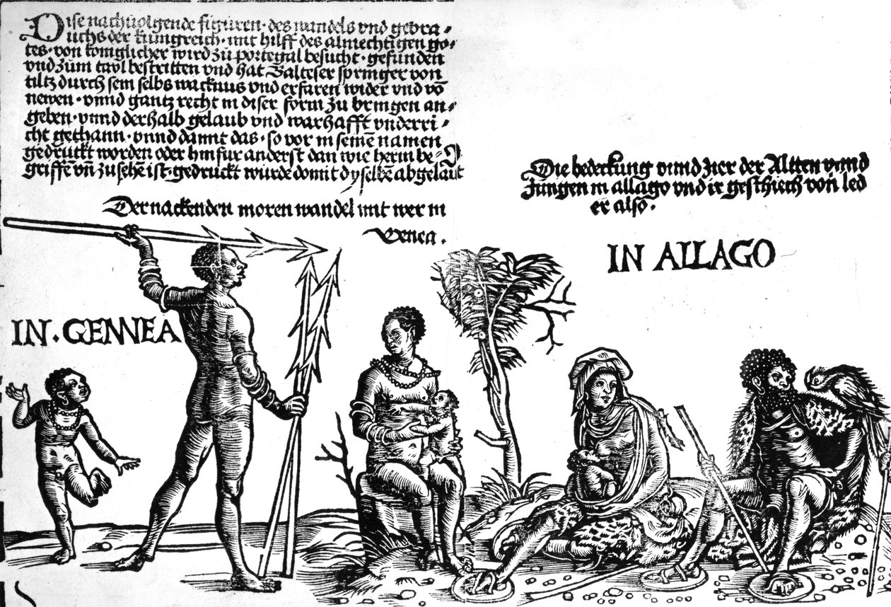 Der Kunig von Gutzin, prent gemaakt door Georg Glockendon, 1511 door Hans Burgkmair