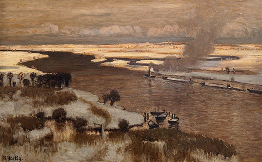 Oderlandschap door Hans Hartig