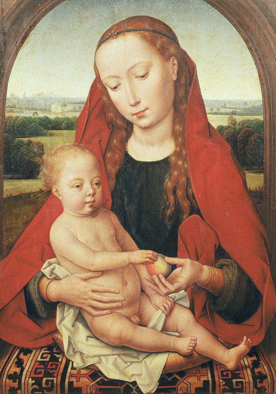 Maagd en kind, c.1485-90 door Hans Memling