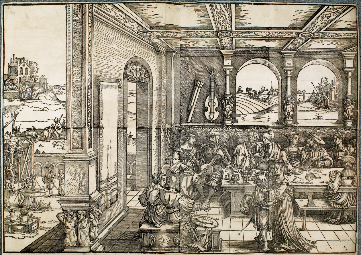 De verloren zoon door Hans Sebald Beham