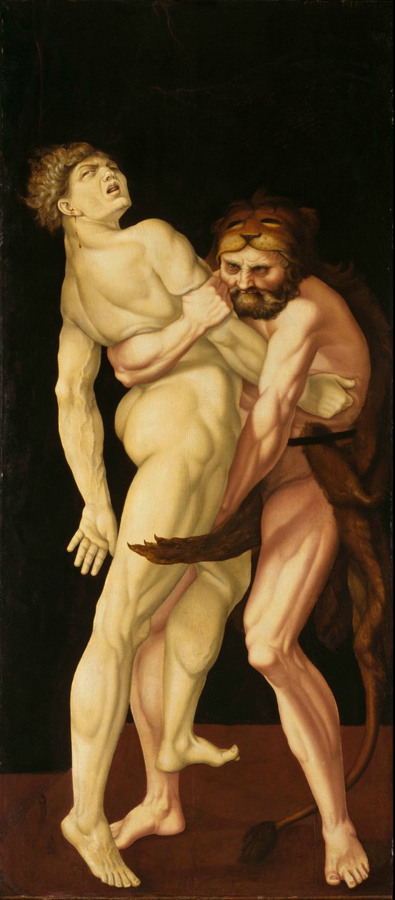 Hercules en Antaeus door Hans Baldung Grien