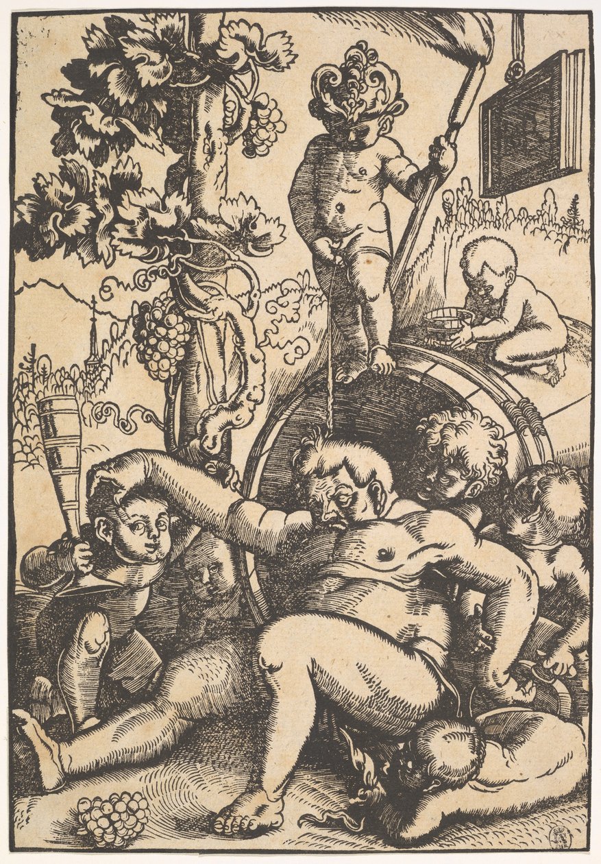 De dronken Bacchus, ca. 1520 door Hans Baldung Grien