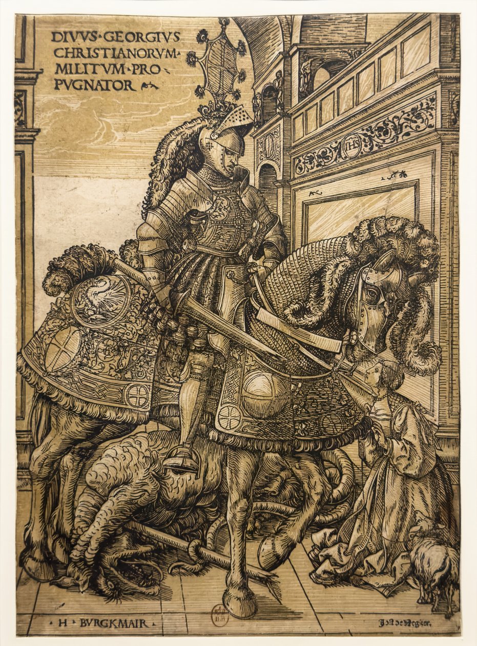 Sint Joris en de Draak door Hans Burgkmair