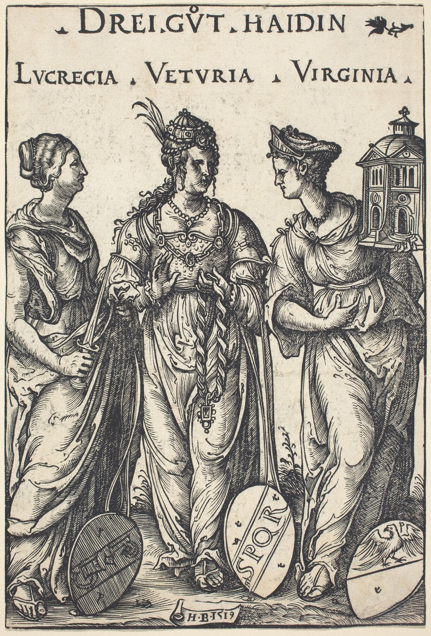 Lucretia, Veturia en Virginia door Hans Burgkmair I