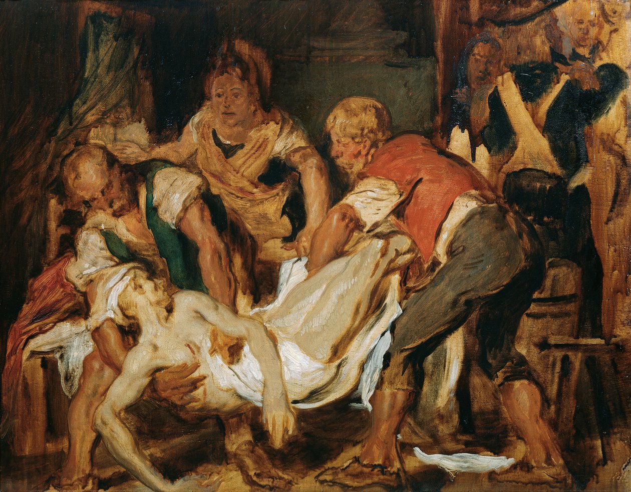De berging van het lichaam van Jean-Paul Marat door Hans Canon