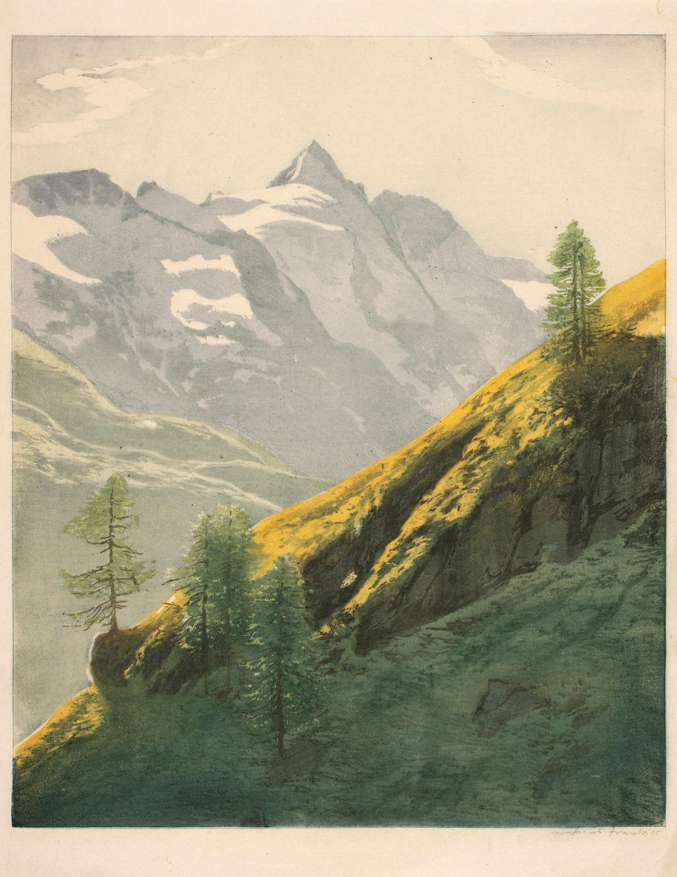 Berglandschap door Hans Frank
