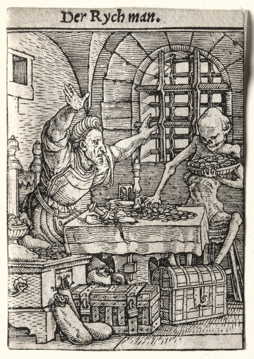 Dans van de Dood: De Vrek, c. 1526 door Hans Holbein