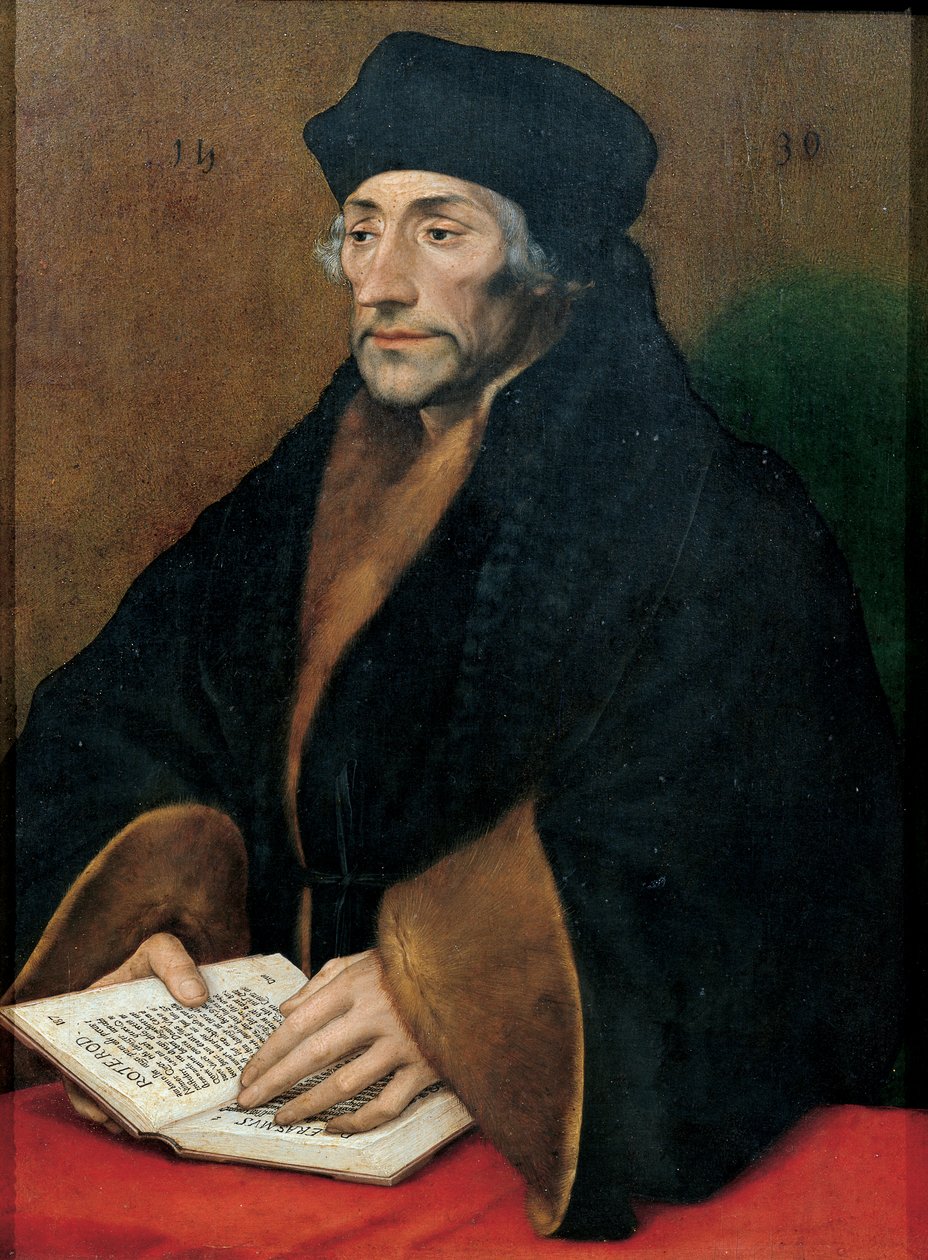Erasmus van Rotterdam door Hans Holbein the Younger