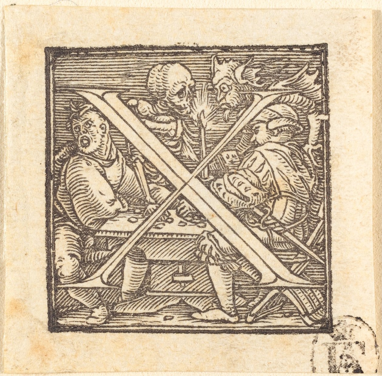 Letter X door Hans Holbein der Jüngere