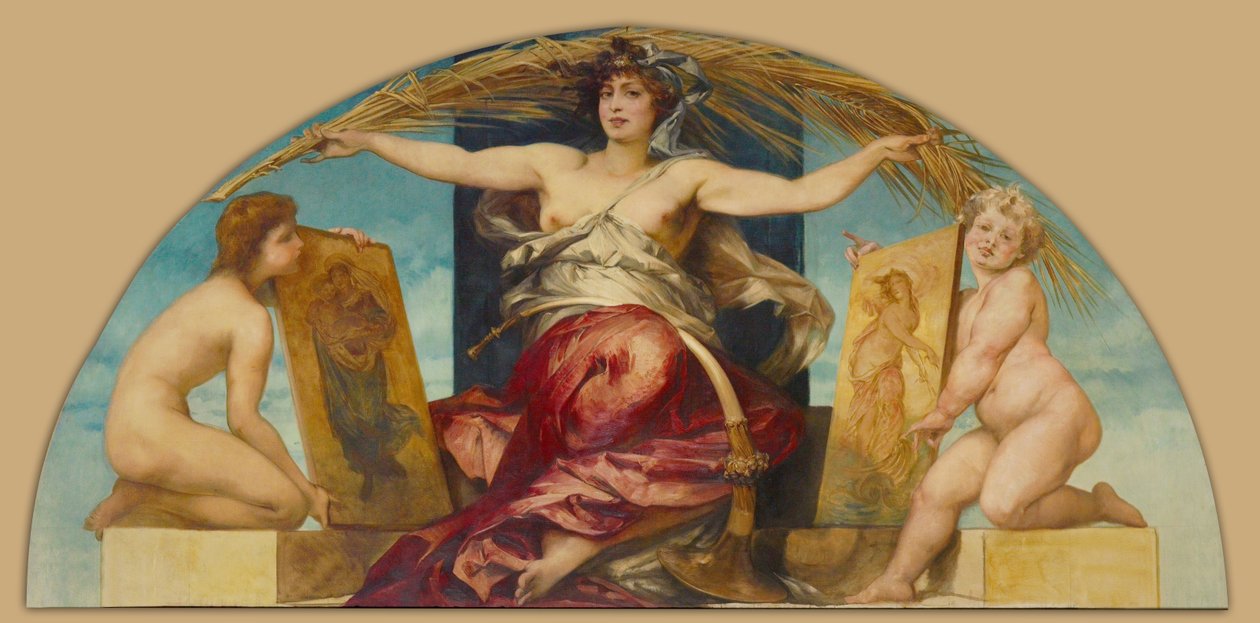 Allegorie van religieuze en profane schilderkunst door Hans Makart